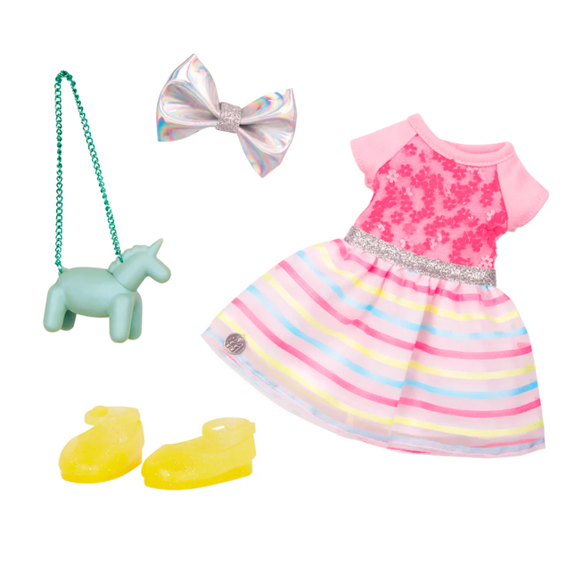 BA Glitter Girls GG50021D Doll Sequins y Stripes Dress