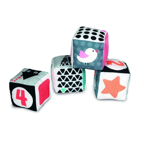 6 cubos soft apilables black & white