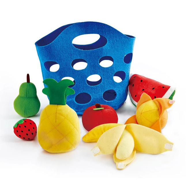 Canasto de tela frutas
