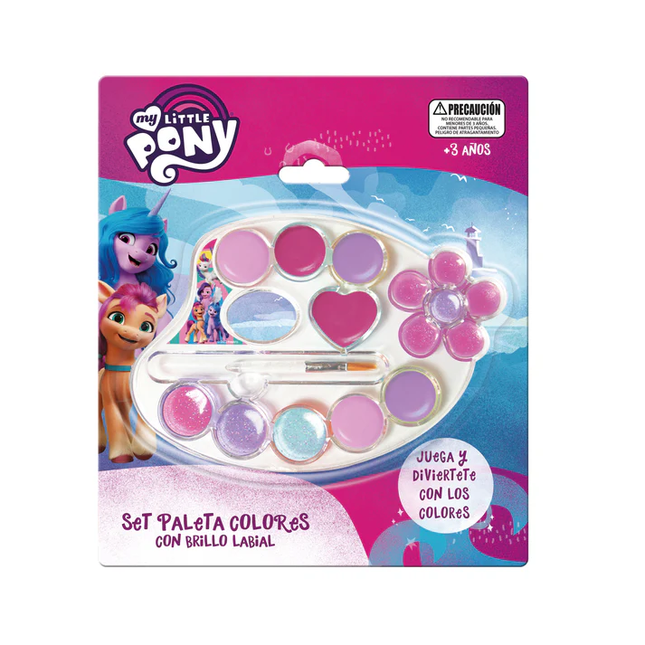 SET PALETA COLORES CON BRILLO LABIAL MY LITTLE PONY HASBRO