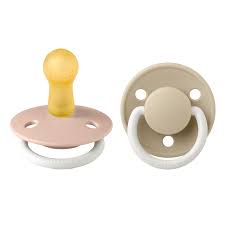 Chupete Bibs De Lux Redondo X2  Talla 1 (0 - 6 meses) Blush & Vanilla Glow Night