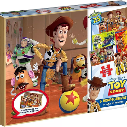 PUZZLE TOY STORY 5 EN 1  MADERA