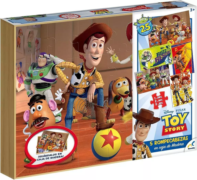 PUZZLE TOY STORY 5 EN 1  MADERA
