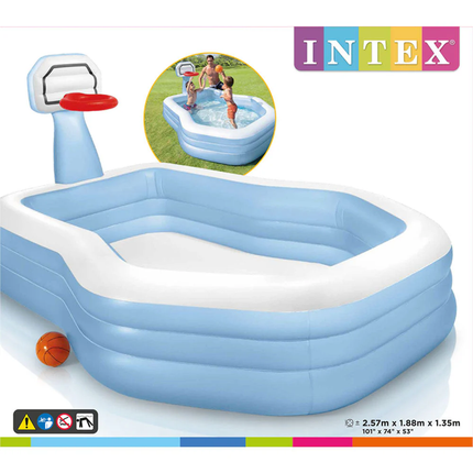 PISCINA FAMILIAR SHOOTIN HOOPS 257X188X135CM