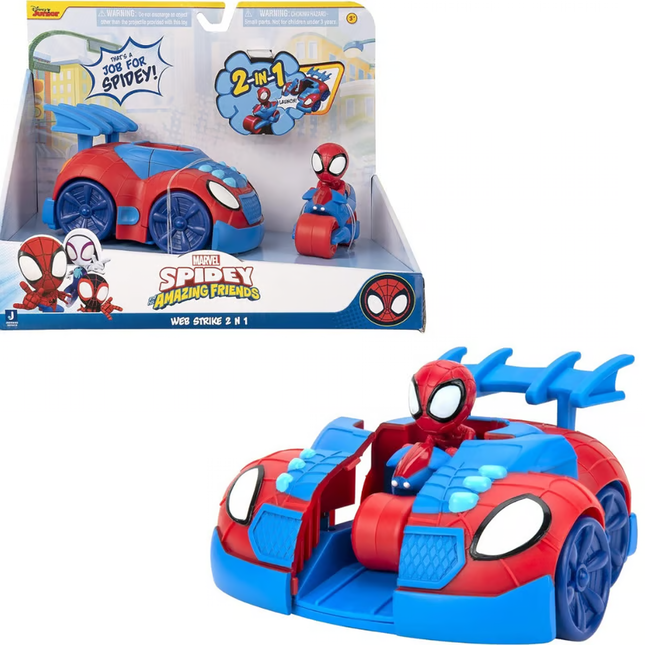 SPIDEY VEHICULO WEB STRIKE 2 EN 1
