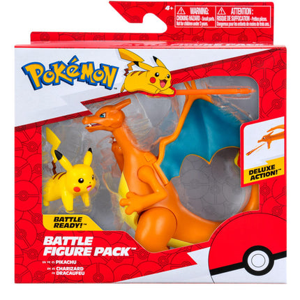 POKEMON  FIGURA PACKDE 2 CHARIZARD 4" Y PIKACHU 2"