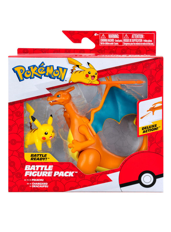 POKEMON  FIGURA PACKDE 2 CHARIZARD 4" Y PIKACHU 2"