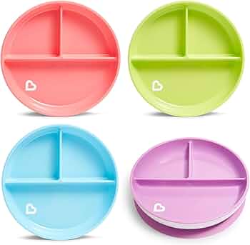 PLATO CON DIVISIONES CON VENTOSA STAY PUT