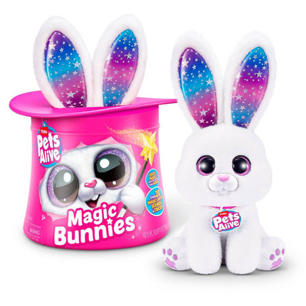 PELUCHE CONEJO EN SOMBRERO DE COPA PETS ALIVE ZURU