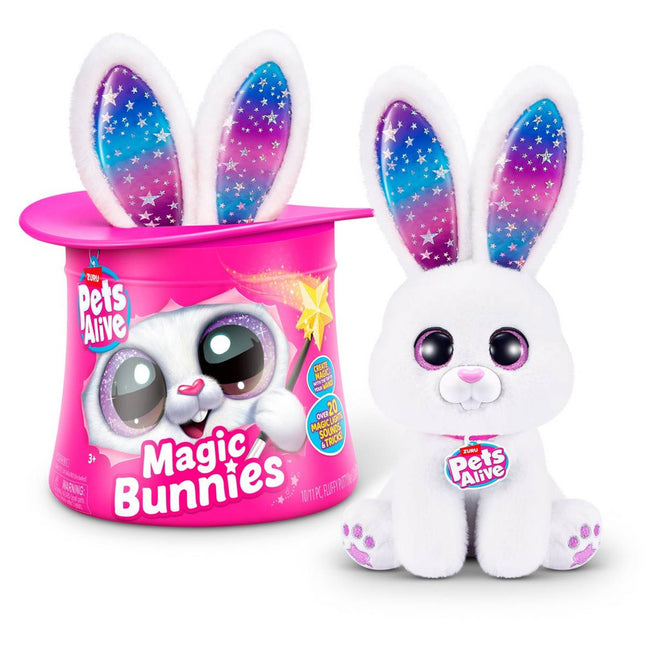 PELUCHE CONEJO EN SOMBRERO DE COPA PETS ALIVE ZURU