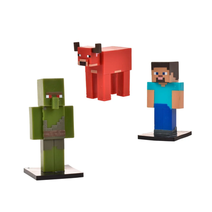 SET 3 FIGURAS 6 CMS TOPPEEZ MINECRAFT - MC2220