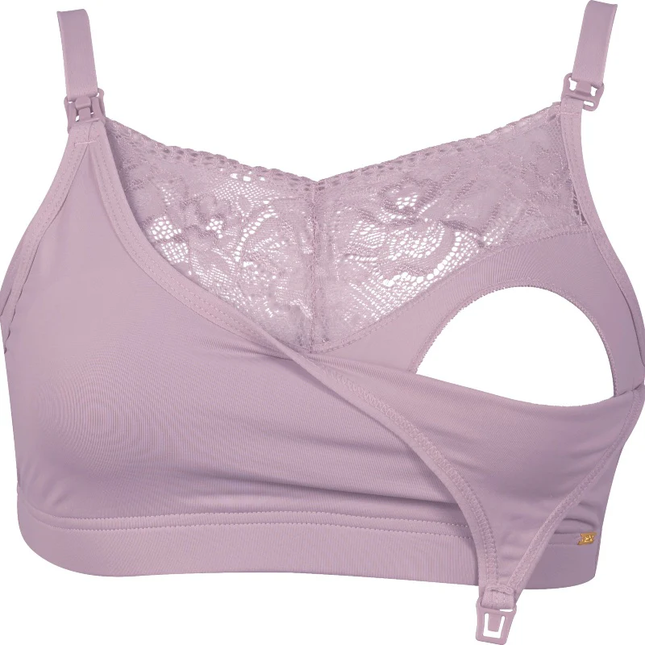 SOSTÉN DE LACTANCIA SEMI ENCAJE L MORADO