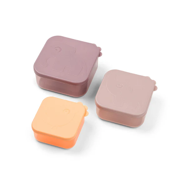 Set de 3 cajas para snack Deer Friends Rosa