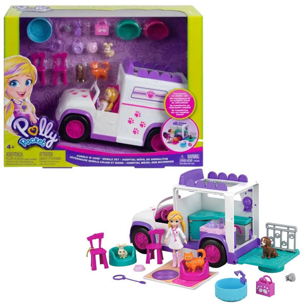 Polly Pocket Set de Juego Hospital Movil de Animalitos