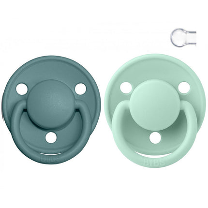 PACK 2 CHUPETES BIBS SILICONA 0-6 MESES NORDIC MINT/ISLAND SEA