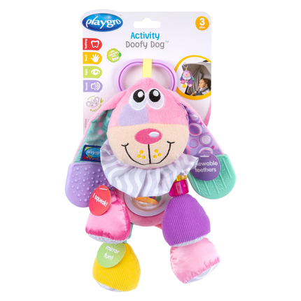COLGANTE DE ACTIVIDAD DOOFY DOG ROSADO