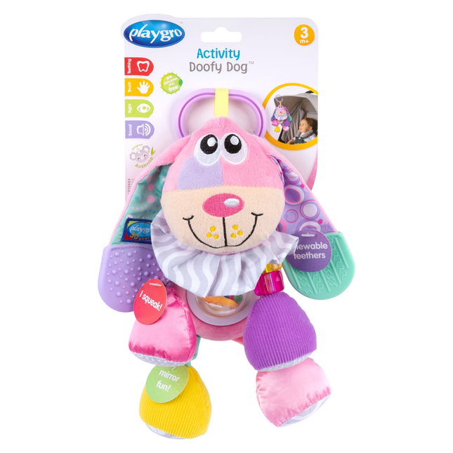 COLGANTE DE ACTIVIDAD DOOFY DOG ROSADO