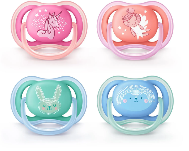 2 Chupetes Ultra Air decorados 6-18 meses Mixtos