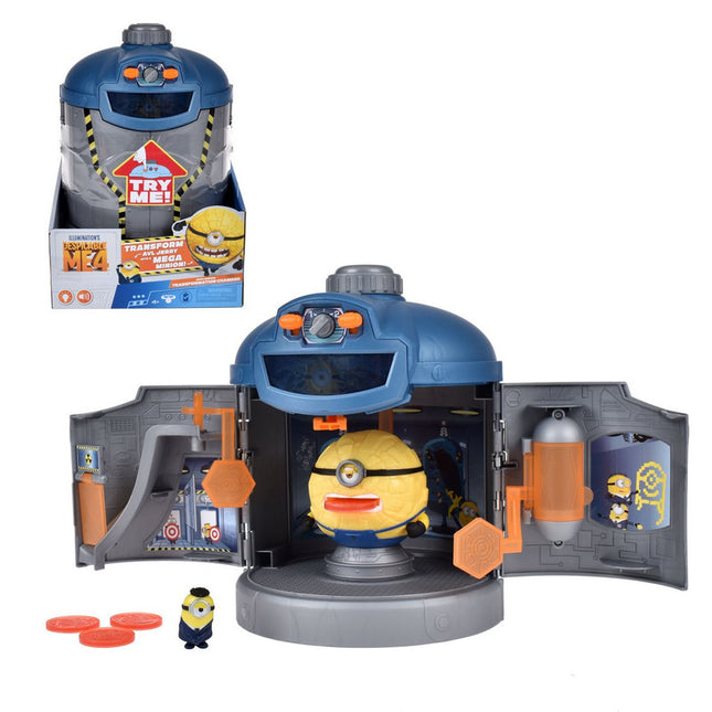 PLAYSET CAMARA DE TRANSFORMACION MINIONS DE 5 A 10 CMS MI VILLANO FAVORITO