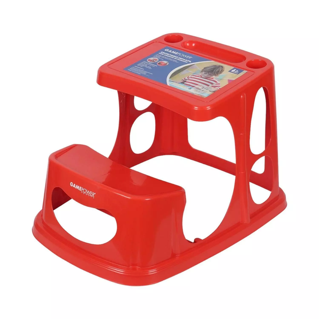 Escritorio para niños con asiento integrado Rojo 47,5cm alto x 55cm ancho x 74cm largo
