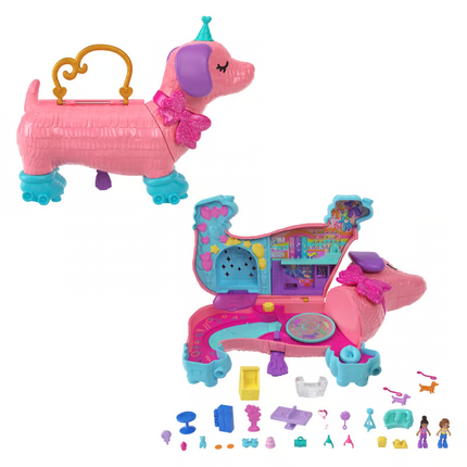 Polly Pocket Set de Juego Compacto Fiesta de Perrito