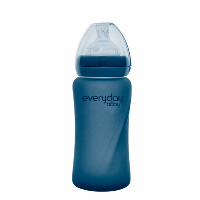 Mamadera De Vidrio Termosensible 240 ml Blueberry