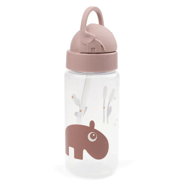 Botella con bombilla Ozzo rosa