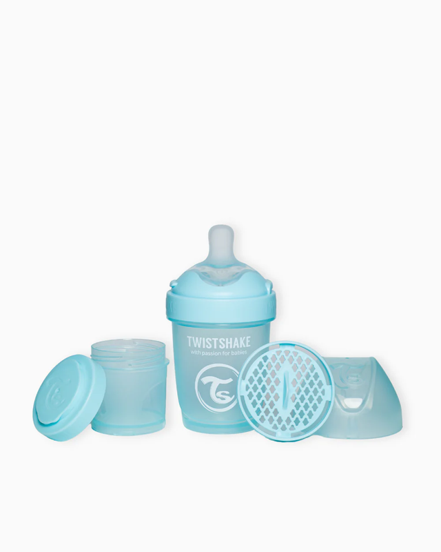Mamadera Twistshake Double Pro 180ml Azul Pastel