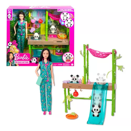Barbie Profesiones Set de Juego Cuidadora de Pandas