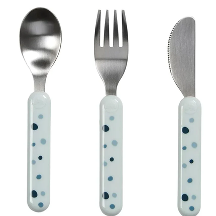 Set de Cubiertos Puntos azules