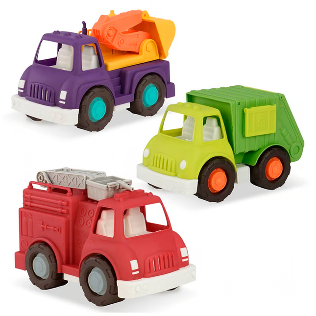 Set camiones Bombero - Reciclaje - Excavador