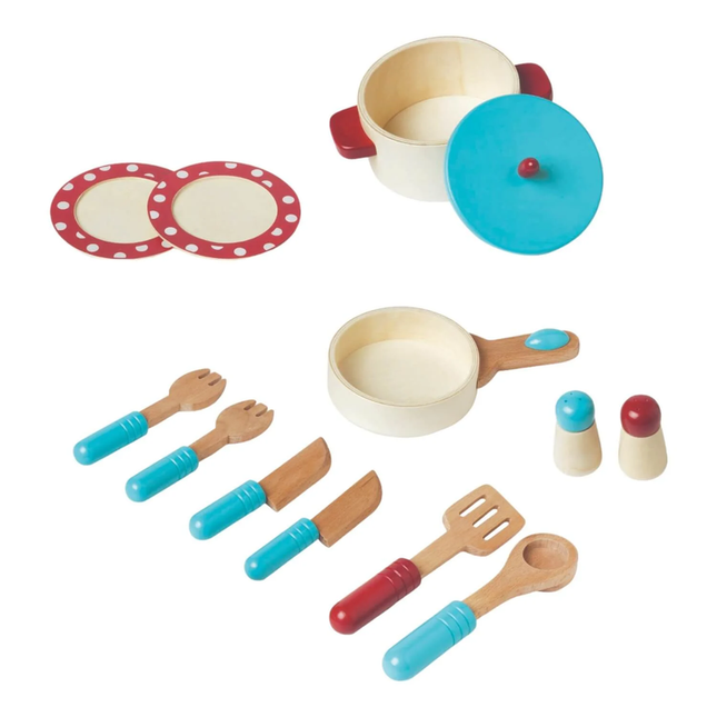 Accesorios De Cocina De Madera (13Pcs) Colo Box