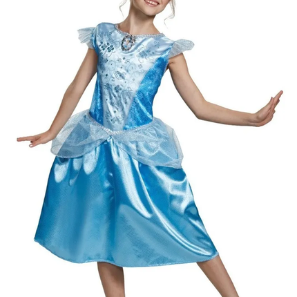 DISFRAZ PARA NIÑA VESTIDO CENICIENTA BASIC  7 -8 AÑOS