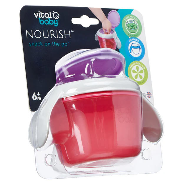 Bowl para snacks y colaciones On the go rosado