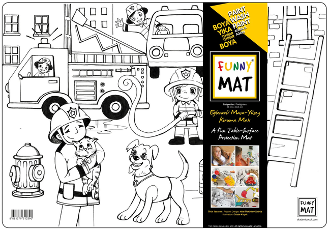 FUNNY MAT - BOMBEROS   Transparente 48x33.5