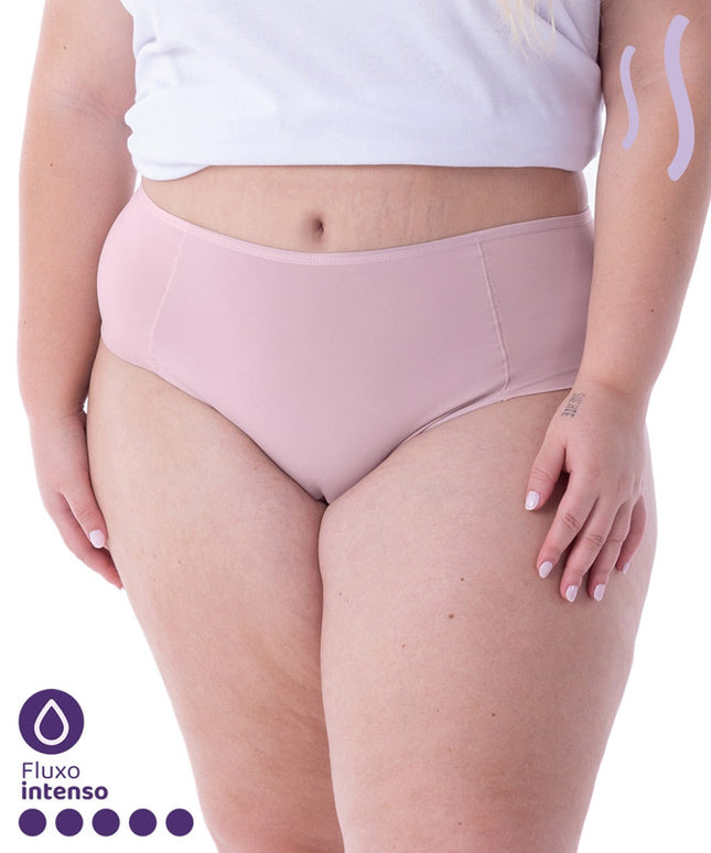 CALZÓN MENSTRUAL Y ABSORBENTE FLUJO ALTO PLUS SIZE PALO ROSA 3XL PALO ROSA