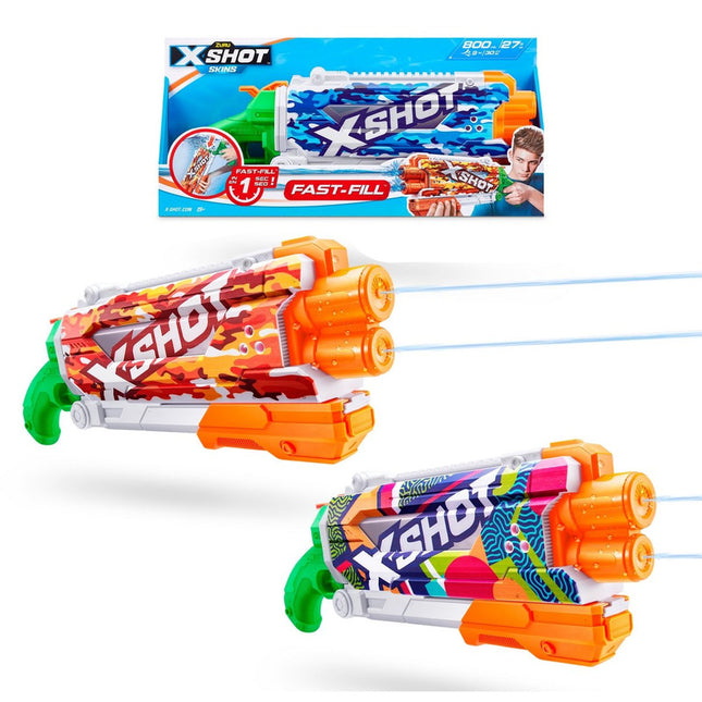 LANZA AGUA PUMP ACTION SKIN 800ML CON SISTEMA DE LLENADO RAPIDO FAST FILL X-SHOT
