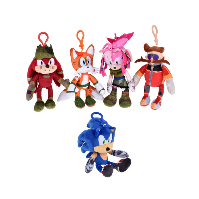 PELUCHE DE 15 CMS CON CLIP PARA COLGAR SONIC