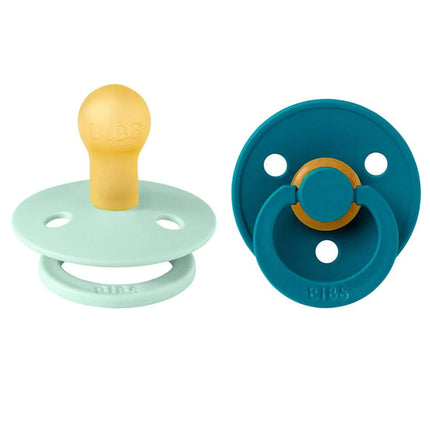 PACK 2 CHUPETES BIBS CAUCHO 6-18 MESES NORDIC MINT/FOREST LAKE