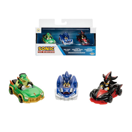 PACK 3 VEHICULOS METALICOS ESCALA 1:64 SONIC