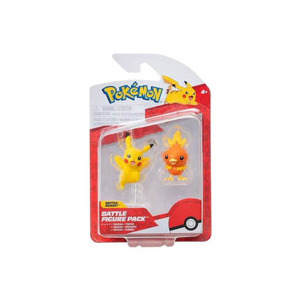 POKEMON  FIGURA PACK DE 2 TORCHIC Y PIKACHU