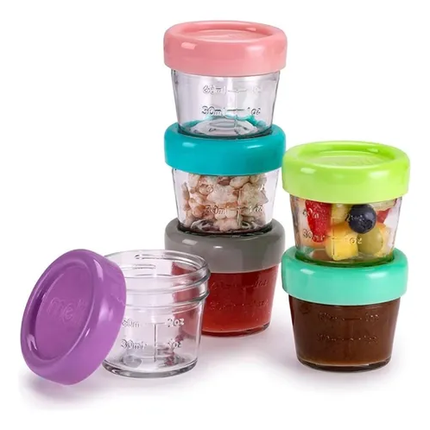 Pack De 6 Contenedores De Vidrio 118 ml