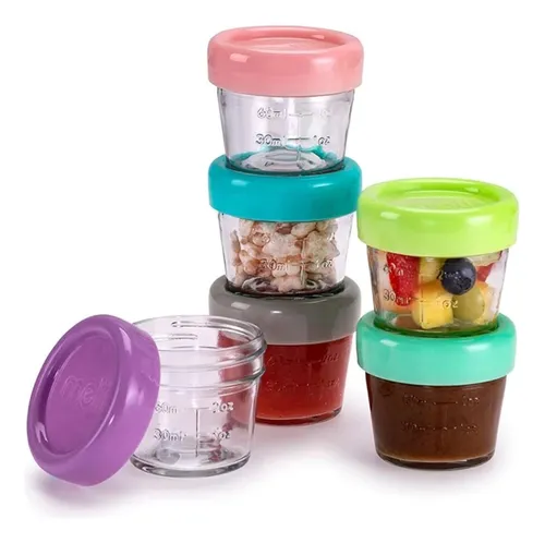 Pack De 6 Contenedores De Vidrio 118 ml