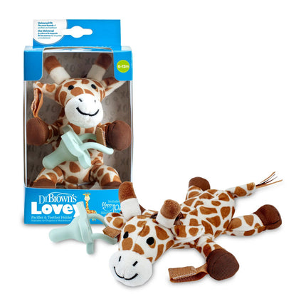 Peluche Sujeta-chupetes Jirafa     (incluye chupete 1 pieza)