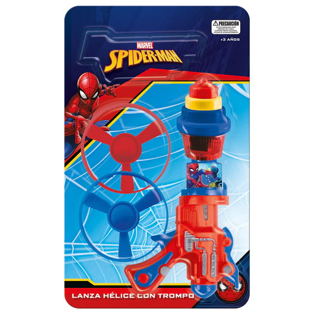 LANZA HELICES Y TROMPOS SPIDERMAN MARVEL