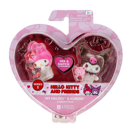 HELLO KITTY PACK 2 FIGURAS CORAZON