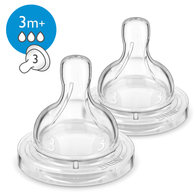 Tetina Anti-colic Flujo medio 2UN