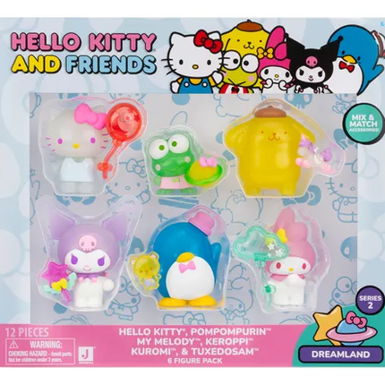 HELLO KITTY PACK DE 6 FIGURAS