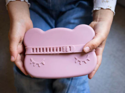Caja para snack Oso rosa viejo