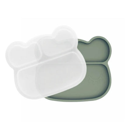 Bowl Oso con ventosa y tapa, Verde